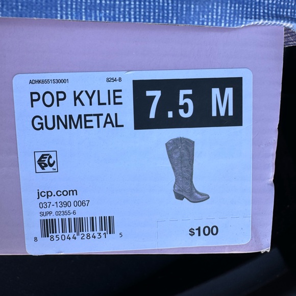 POP Kylie Gunmetal Boots NWT Sz.7.5 - Picture 8 of 8